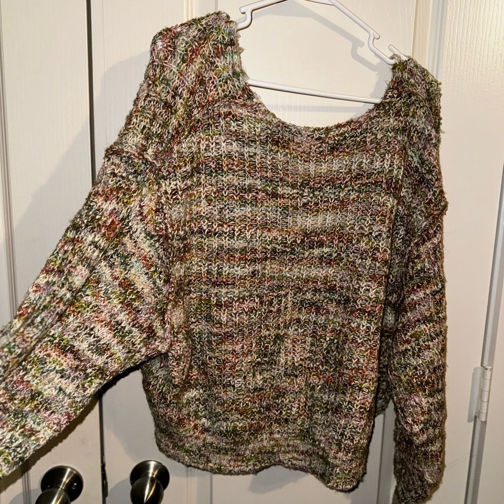 Free People Women’s Multi-Colored Oversized Knitted Sweater - Picture 2 of 6
